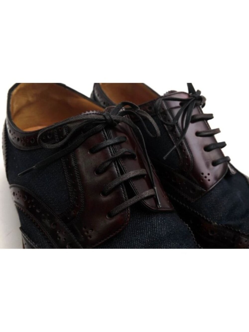 Louis Vuitton Shoes Business Men Cotton Canvas Leather Red Brown - Picture 6 of 8